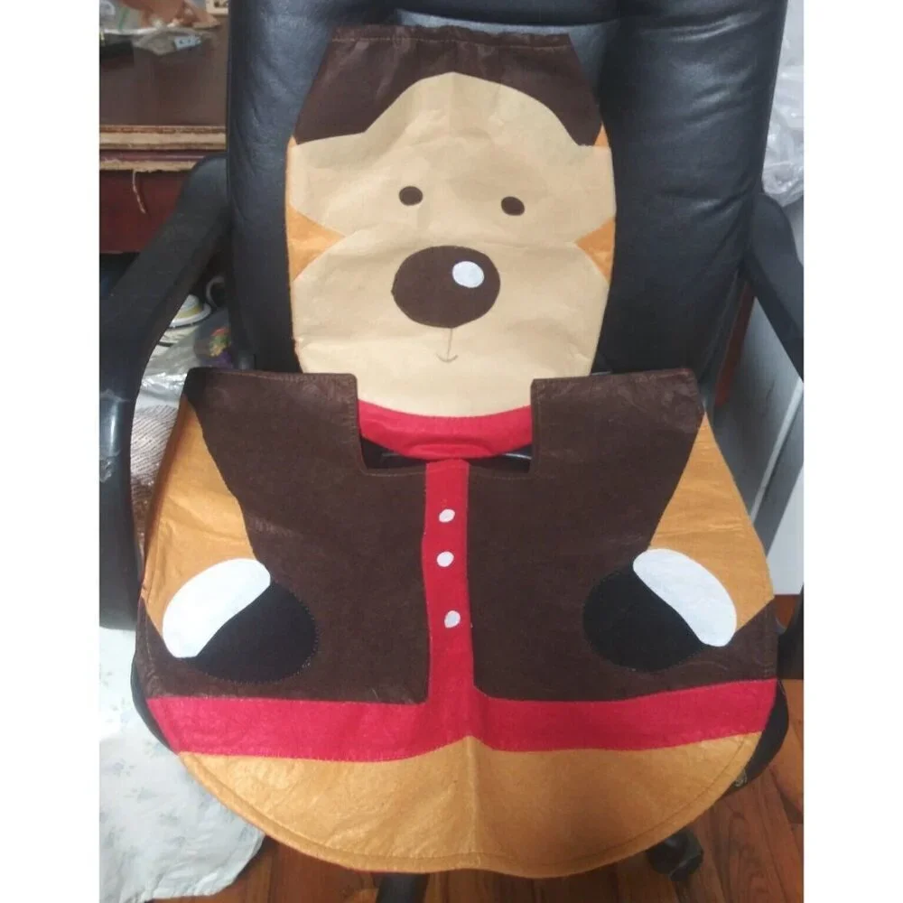 Christmas Bathroom Toilet Decor Set with Elk Toilet Lid Cloth Cover Festive NEW